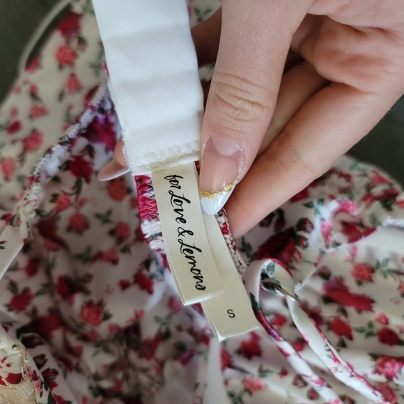 💕 NWOT For Love And Lemons bustier corset tie tank s - Picture 6 of 8